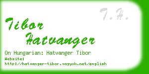 tibor hatvanger business card